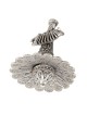 Sterling Silver Klezmer Accordion Player Dreidel